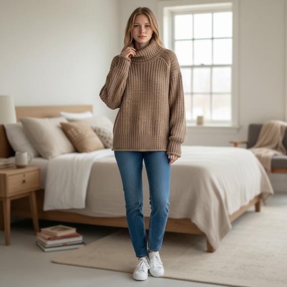 POL Sweaters - POL NWOT Warm Brown Turtleneck Sweater